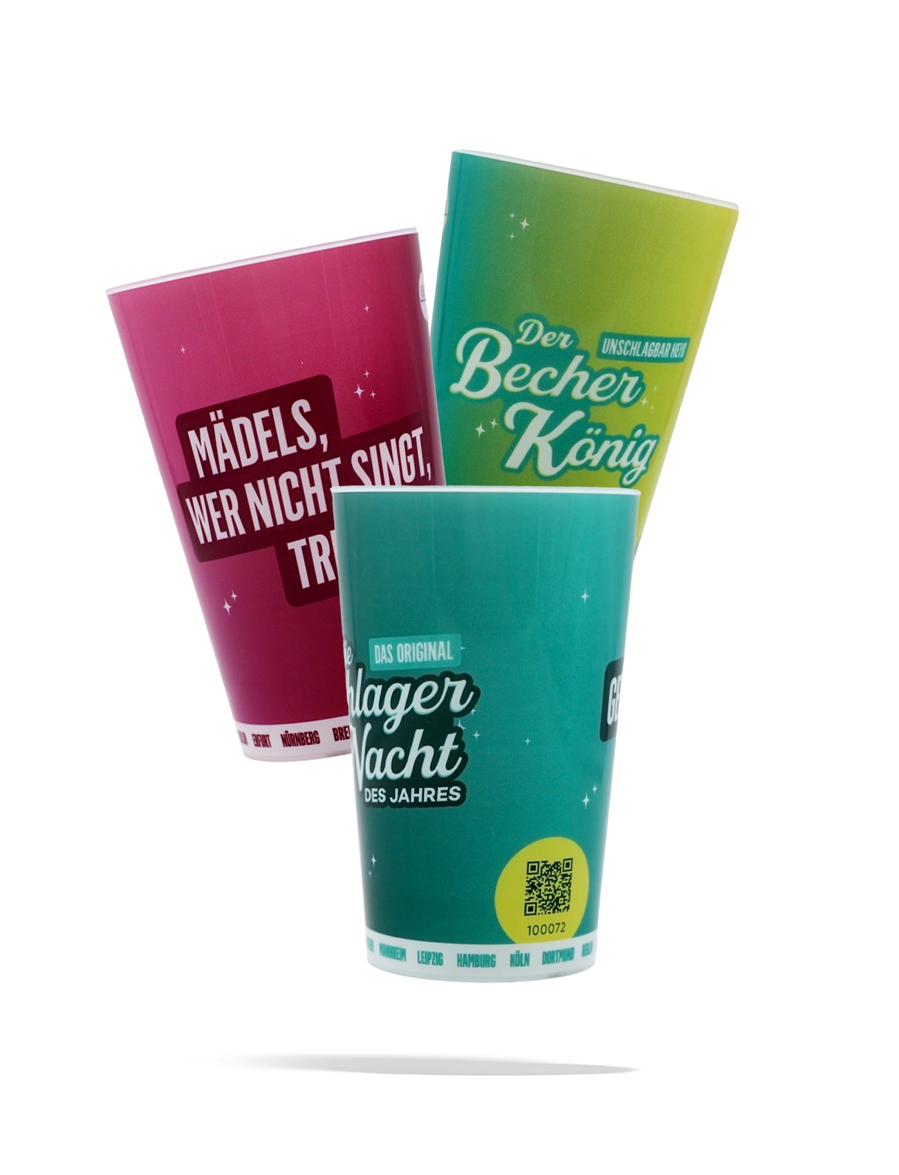 Schlagernacht - Becher 3er Set