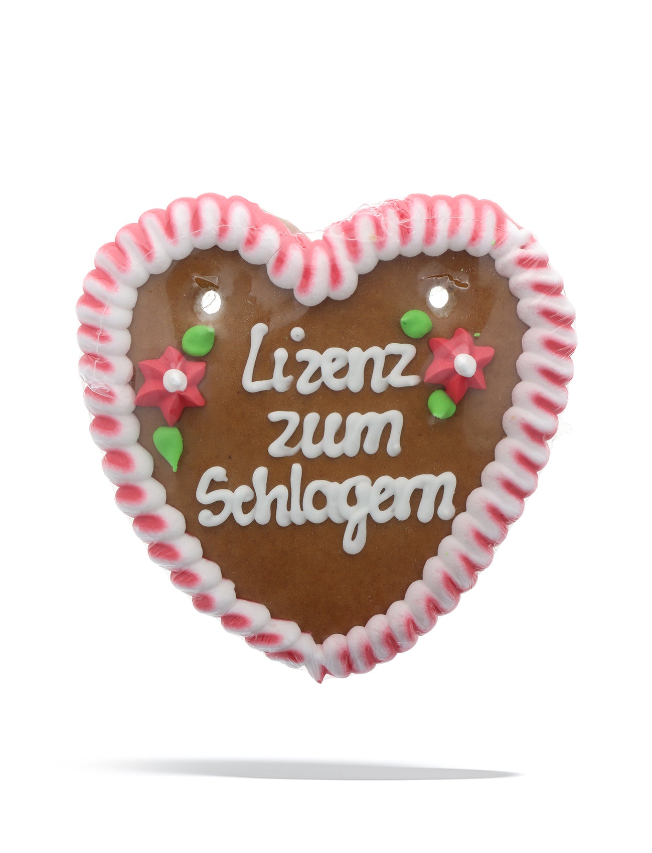 Lebkuchenherz mit dem Spruch "Lizenz zum Schlagern"
