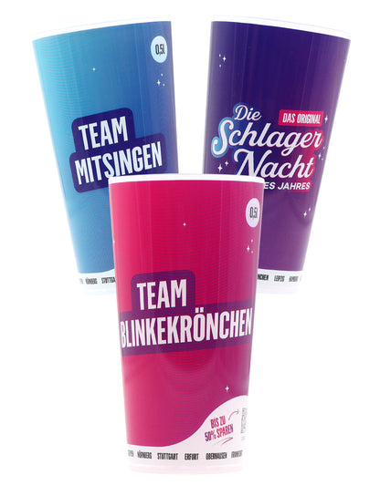Becher 3er Set - Team Schlager