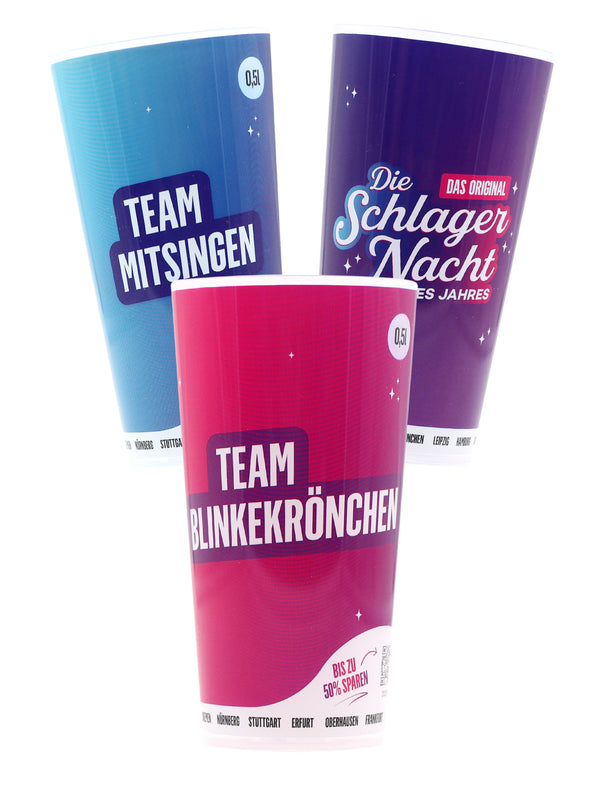 Becher 3er Set - Team Schlager
