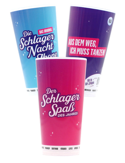 Becher 3er Set - Schlagernacht